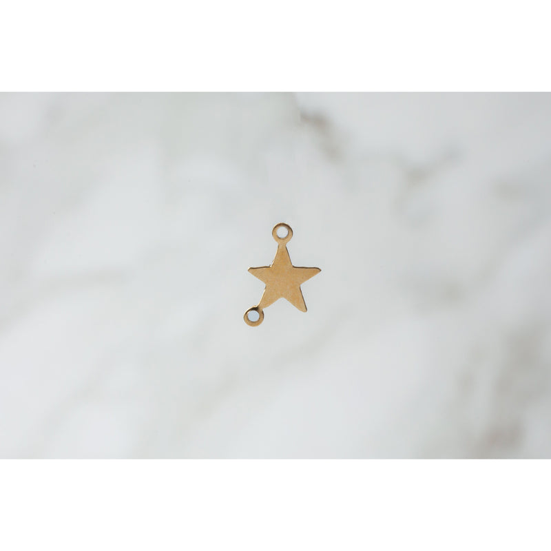 Load image into Gallery viewer, Open Back Star Charm - 14K Gold (Yellow)
