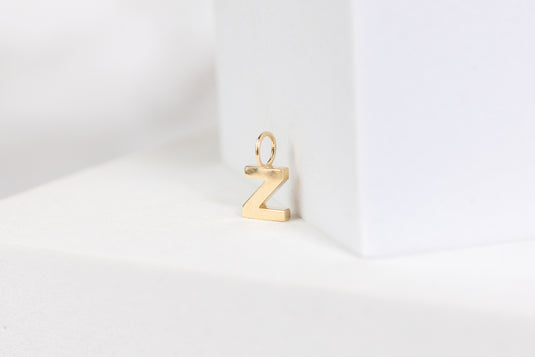 Yellow Gold  Letter H  charm  14k Gold