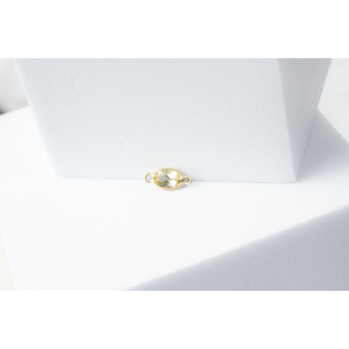 Yellow Gold  yellow  stone  quartz  Gold  gemstone  charm  14k Gold  14k